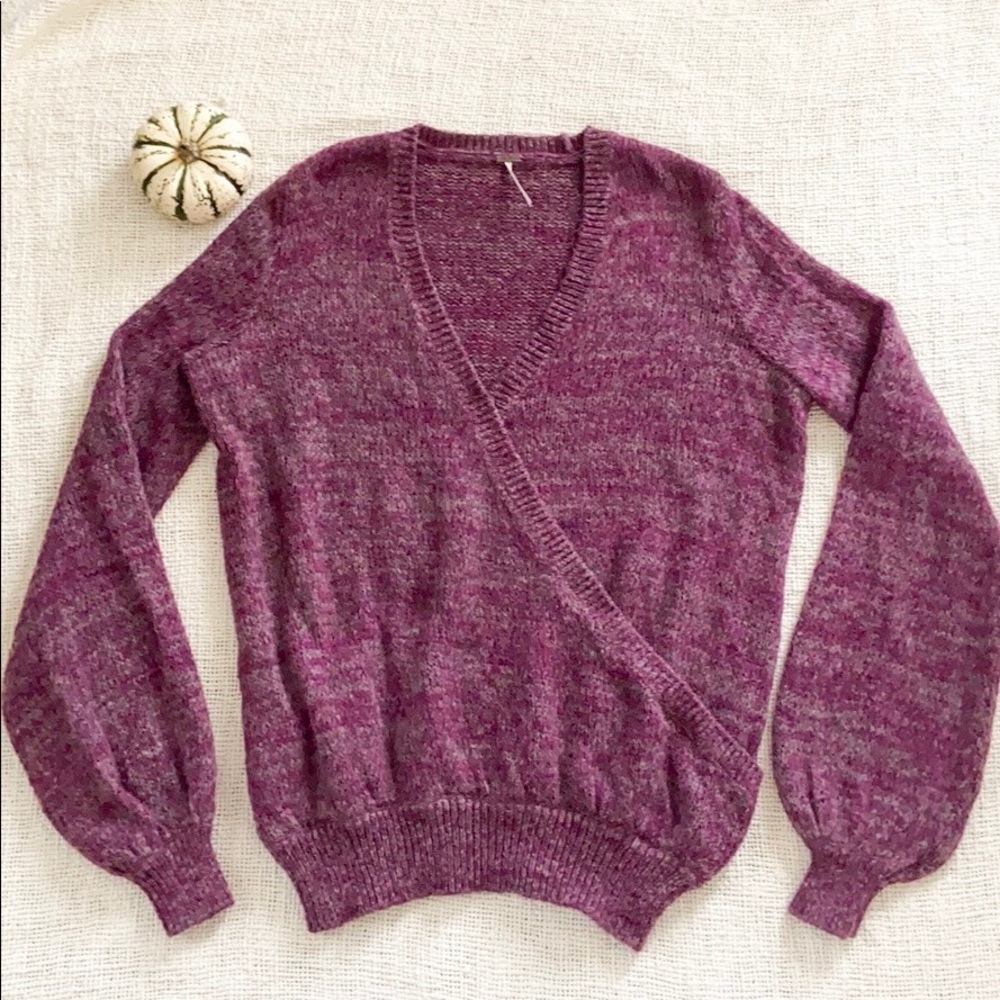 Free People- Amethyst Karina wrap sweater